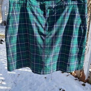 Lady Hagen Tartan Mini Skirt in Green and Navy